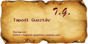 Tapodi Gusztáv névjegykártya