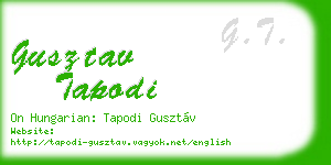 gusztav tapodi business card